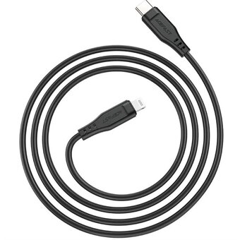  Кабель ACEFAST C3-01 USB-C to Lightning TPE charging data cable Black 