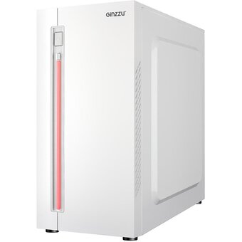  Корпус Ginzzu D390 2*USB 2.0,AU White Window 