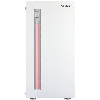  Корпус Ginzzu D390 2*USB 2.0,AU White Window 