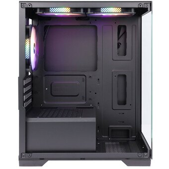  Корпус 1STPLAYER Miku Mi2 Black (Mi2-BK-3F1) / mATX / 3x120mm LED fans 