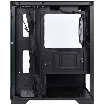  Корпус 1STPLAYER Miku Mi2 Black (Mi2-BK-3F1) / mATX / 3x120mm LED fans 
