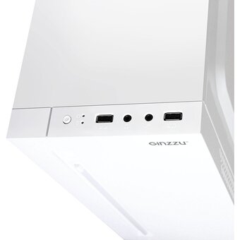  Корпус Ginzzu D390 2*USB 2.0,AU White Window 