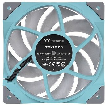  Вентилятор Thermaltake Toughfan 12 Turquoise (CL-F117-PL12TQ-A) 120×120×25mm (22.3 dB-A, 500-2000 RPM, 4 Pin (PWM)) RTL 