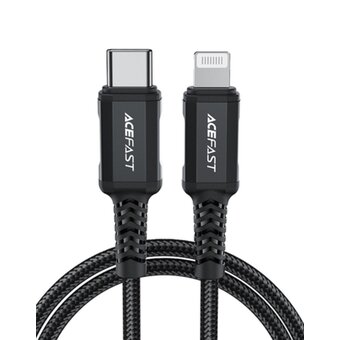  Кабель ACEFAST C4-01 USB-C to Lightning aluminum alloy charging data cable (1.8m) Black 