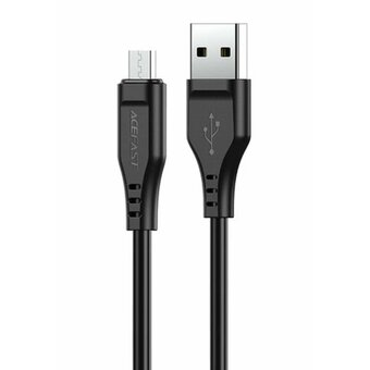  Кабель ACEFAST C3-09 USB-A to Micro-USB TPE charging data cable Black 