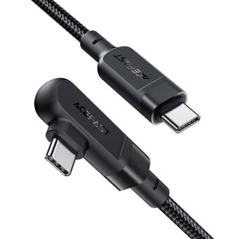  Дата-кабель Acefast C5-03 Type-C to Type-C 100W right angled aluminum alloy, 2m (чёрный) 