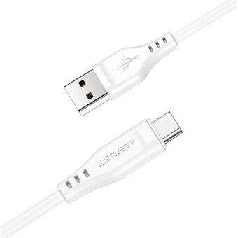 Кабель ACEFAST C3-04 USB-A to USB-C TPE charging data cable White 