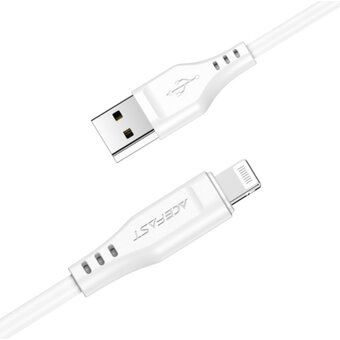  Кабель ACEFAST C3-02 USB-A to Lightning TPE charging data cable White 