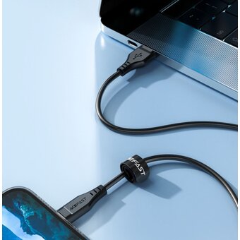  Кабель ACEFAST C3-02 USB-A to Lightning TPE charging data cable Black 