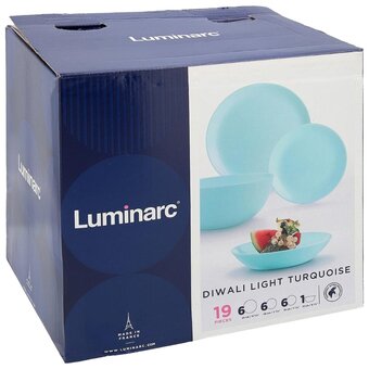  Сервиз Luminarc Diwali Light Turquoise Дивали Лайт Тюркуаз P2947 19 предметов 
