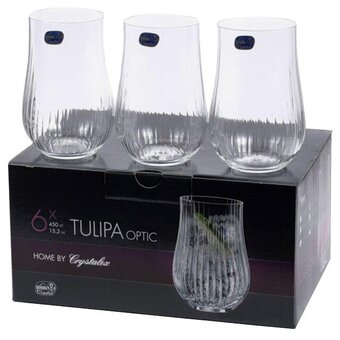  Набор стаканов CRYSTALEX CR350201TO Tulipa optic 6шт 350мл 