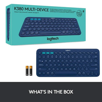  Клавиатура Logitech K380 (920-007591) беспроводная синий 