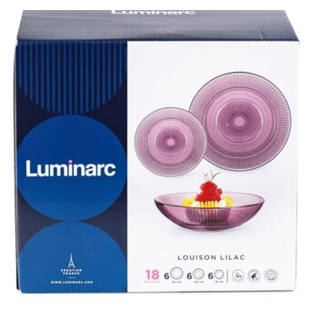  Сервиз Luminarc Louison Lilac Луизон Лилак O0316 18 предметов 