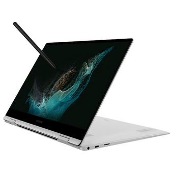  Ноутбук Samsung Galaxy Book 2 Pro 360 NP930 (NP930QED-KC1US) i7 1260P 16Gb SSD512Gb Intel Iris Xe 13.3" OLED Touch FHD (1920x1080) Win11H silver 