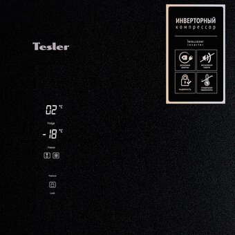  Холодильник TESLER RCD-545I Black glass 