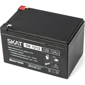  Аккумулятор Бастион Skat SB 1212, 12В, 12Ач, максимальный ток заряда 3,6А 