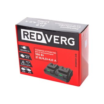  Зарядное устройство REDVERG 6678956 для 2-х аккумуляторов 18V 4,0А 