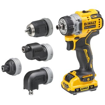  Дрель аккумуляторная DEWALT DCD 703 L2T DCD703L2T-QW 12v 3.0Ah + набор из 4-х насадок 