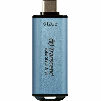  SSD Transcend 512Gb ESD300 TS512GESD300С голубой (USB3.2 gen 2, Type C, 1050/950Mbs, 3D NAND, 60x20x7.8mm, 9g) 