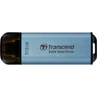  SSD Transcend 512Gb ESD300 TS512GESD300С голубой (USB3.2 gen 2, Type C, 1050/950Mbs, 3D NAND, 60x20x7.8mm, 9g) 