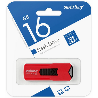  USB-флешка SMARTBUY SB16GBST-R3 16GB USB3.0 Stream Red 