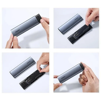  Бокс UGREEN CM400 10903 USB-C to M.2 NGFF 5G Enclosure USB-A to USB-C Cable 50cm Space Gray 
