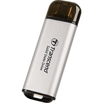  SSD Transcend 512Gb ESD300 TS512GESD300S серебристый (USB3.2 gen 2, Type C, 1050/950Mbs, 3D NAND, 60x20x7.8mm, 9g) 