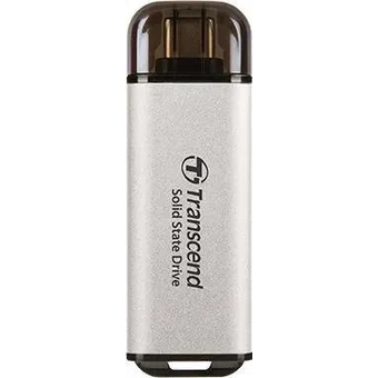  SSD Transcend 512Gb ESD300 TS512GESD300S серебристый (USB3.2 gen 2, Type C, 1050/950Mbs, 3D NAND, 60x20x7.8mm, 9g) 