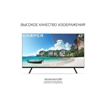  Телевизор HARPER 43F721TS черный 