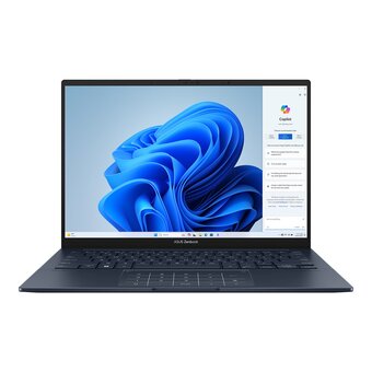  Ноутбук Asus Zenbook 14 UX3405MA-QD489 (90NB11R1-M00ST0) Core Ultra 5 125H 16Gb SSD1Tb Intel Arc 14" OLED FHD+ (1920x1200) noOS blue Bag 