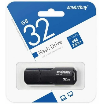  USB-флешка SMARTBUY SB32GBCLU-K3 UFD 3.0/3.1 32GB Clue Black 