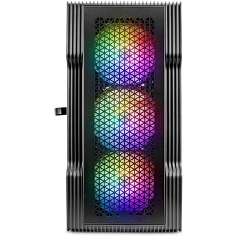  Корпус 1STPLAYER Trilobite T3 ARGB Black (T3-BK-4F2(AP)) / mATX / 4x 120mm ARGB fans inc. 