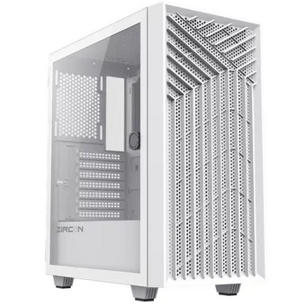  Корпус Zircon Tropez WT без БП (Midi Tower,ATX, Бел,1*USB3.0,1*USB2.0) 