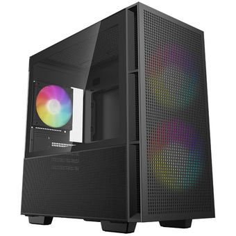  Корпус Deepcool CH360 black (R-CH360-BKAPE3-G-1) MiniTower (mATX, без БП, ARGB, USB3.2 Type-A + USB3.2 Type-C) 