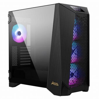  Корпус MSI MEG Prospect 700R (306-7G15R21-W57) Mid-Tower, E-ATX, 2xUSB 3.2, 1xUSB-C, Audio I/O, 4x140 ARGB fan, Laminated Tempered Glass, (41556) 
