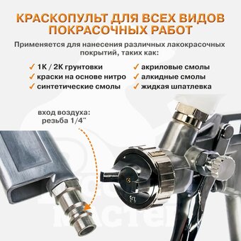  Краскопульт пневматический Русский Мастер 990 (РМ-92720) 