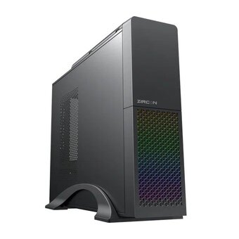  Корпус Zircon Desk Mini 300W (Desktop, Micro-ATX, Черн., 1*USB3.0, 1*Type-C, 1*80мм) 