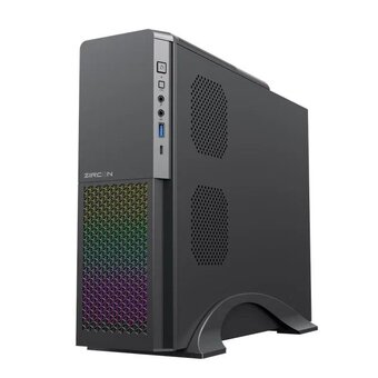  Корпус Zircon Desk Mini 300W (Desktop, Micro-ATX, Черн., 1*USB3.0, 1*Type-C, 1*80мм) 