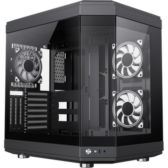 Корпус GameMax Hype без БП (ATX,Черн.,USB3.0, Зак.стекло,3*120мм ARGB вент+конт.+пульт, пыл.фильтр) 
