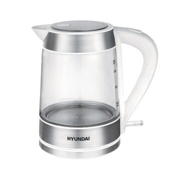  Электрочайник Hyundai HYK-G3606 белый/прозрачный 