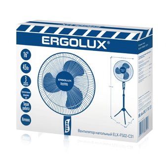  Вентилятор Ergolux ELX-FS02-C31 сер. с бел 