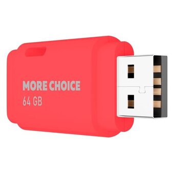  USB-флешка MORE CHOICE MF64-4 USB 64GB 2.0 (4610196407666) Red 