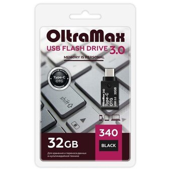  USB-флешка OLTRAMAX OM-32GB-340-Black 3.0 