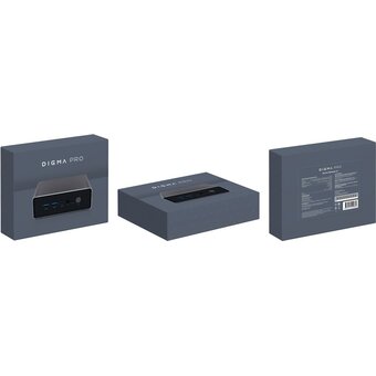  Неттоп Digma Pro Minimax (DPP5-8CXN01) U1 i5 1235U (1.3) 8Gb SSD256Gb UHDG noOS GbitEth 60W темно-серый/черный 