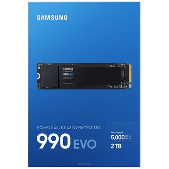  SSD Samsung 990 Evo MZ-V9E2T0BW 2Tb M.2 NVMe 2.0, PCIe 4.0 x4, V-NAND TLC 