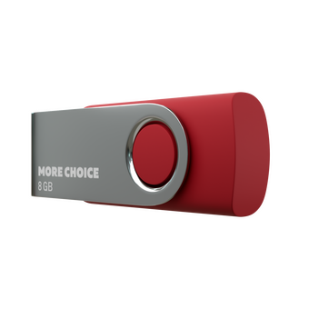  USB-флешка MORE CHOICE MF8-4 USB 8Gb 2.0 (4610196407499) Red 