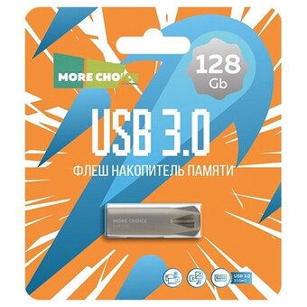  USB-флешка MORE CHOICE MF128m (4610196401169) серебро 