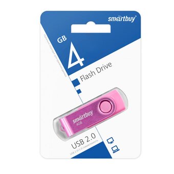  USB-флешка SMARTBUY SB4GB2TWP UFD 2.0 4GB Twist Pink 
