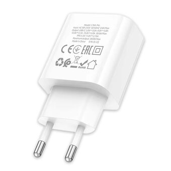  СЗУ HOCO C76A Pro Majestic single port PD30W charger(EU) (белый) 