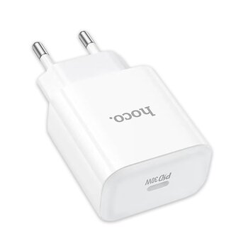  СЗУ HOCO C76A Pro Majestic single port PD30W charger(EU) (белый) 